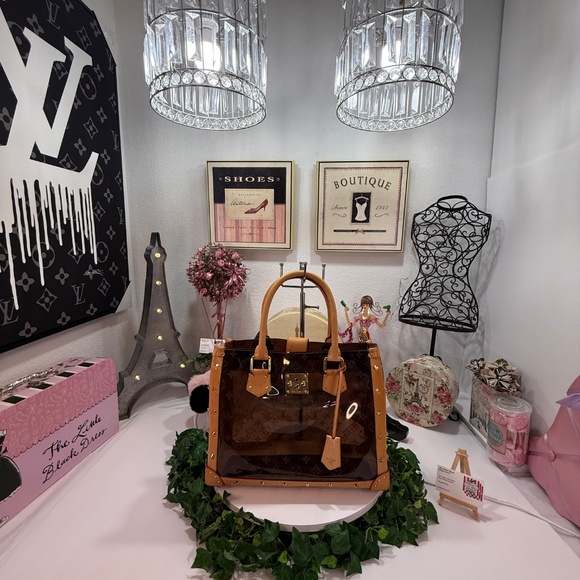 LOUIS VUITTON GM LIMITED EDITION AMBER CABAS NEO VINYL CRUISE HANDBAG! - Picture 5 of 17